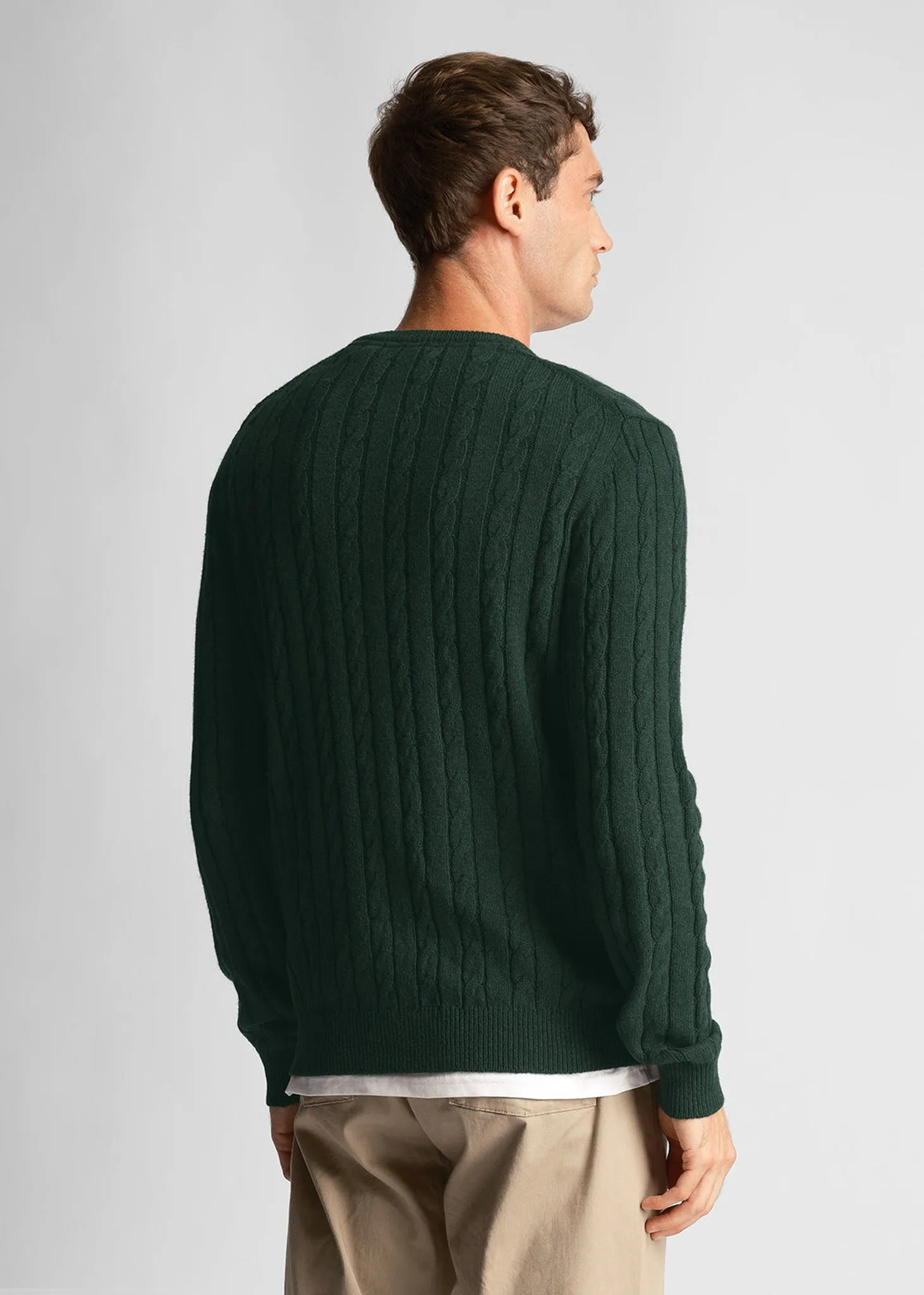 Cable jumper - dark green marl