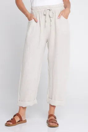 Cathrine Linen Pants - Beige