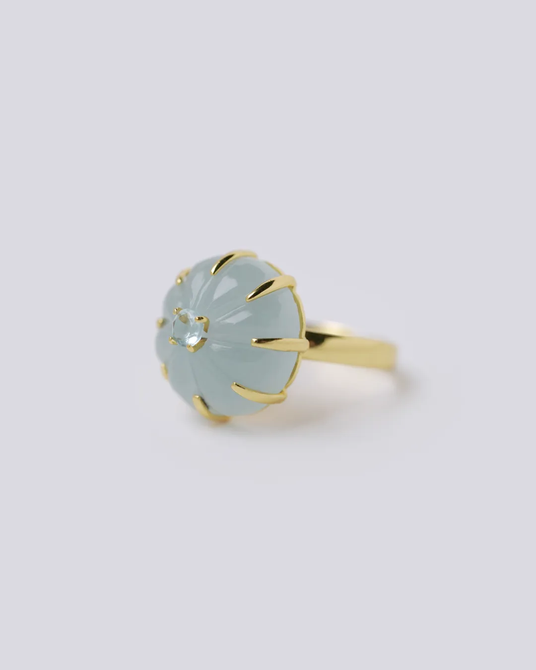 Chalcedony Melon Ring