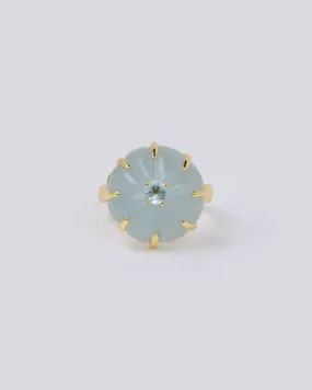 Chalcedony Melon Ring