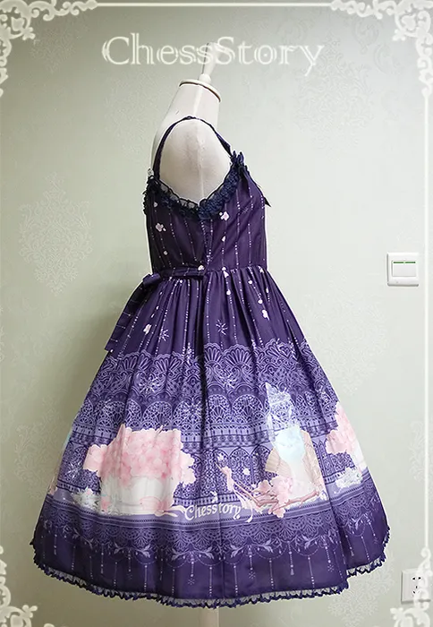 Chess Story~Peach blossom And Snow~Sweet Lolita JSK Dress