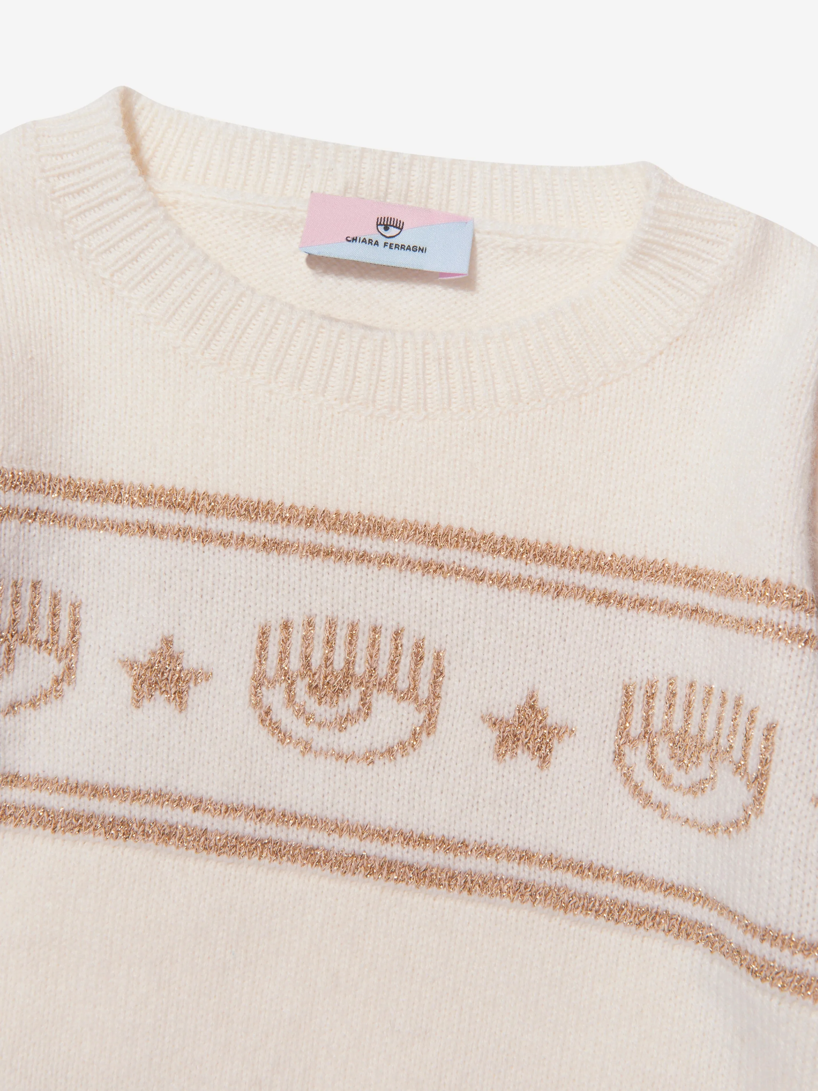 Chiara Ferragni Girls Knitted Logo Jumper