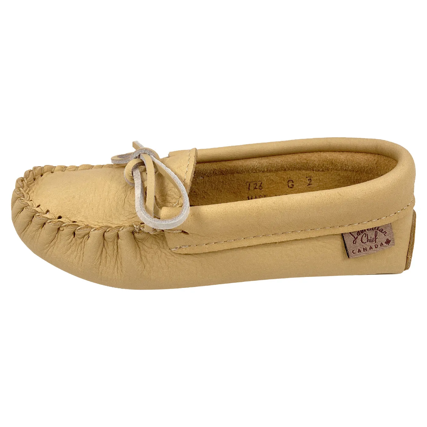 Children's Moose Hide Leather Moccasins