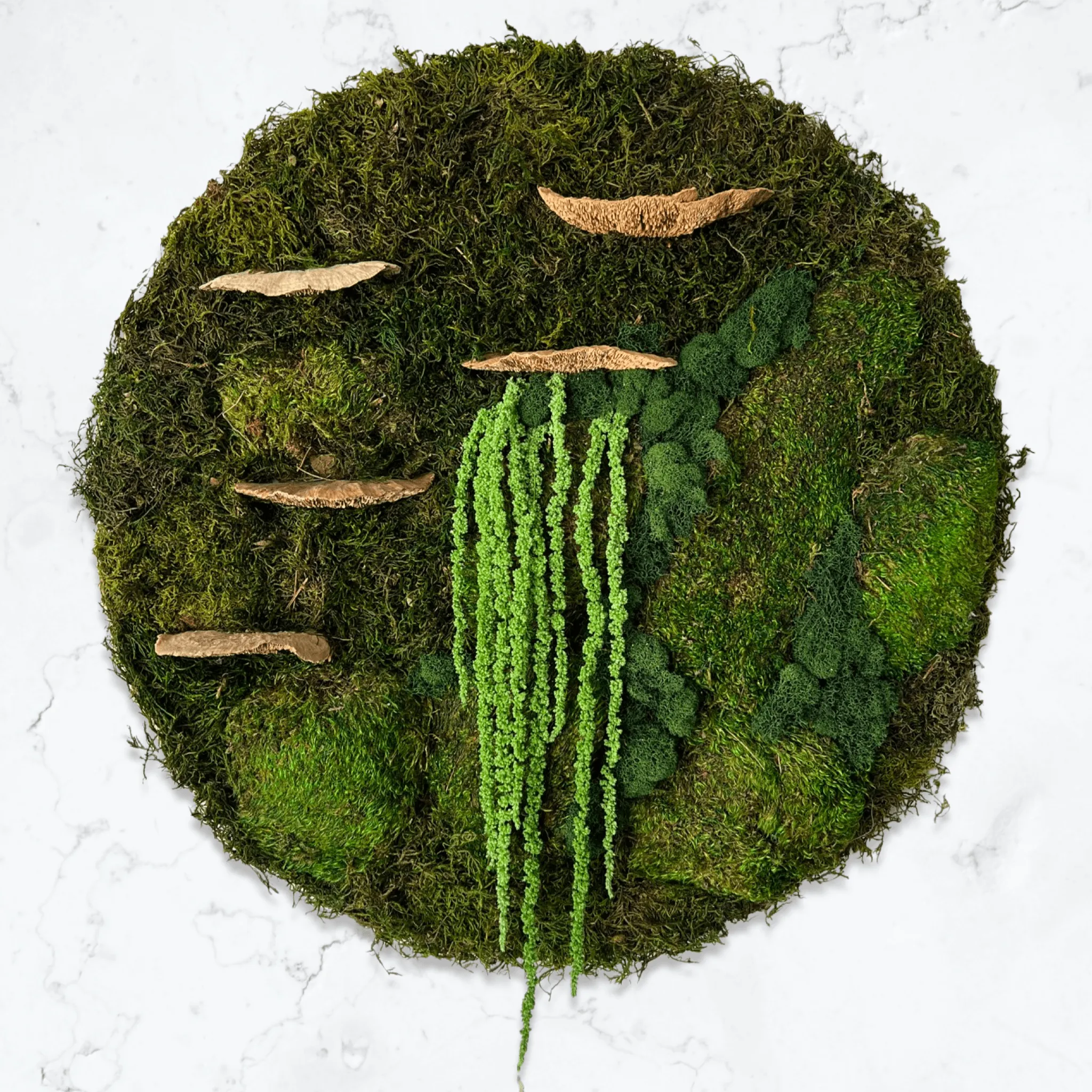 Circular Moss & Amaranthus Wall Art