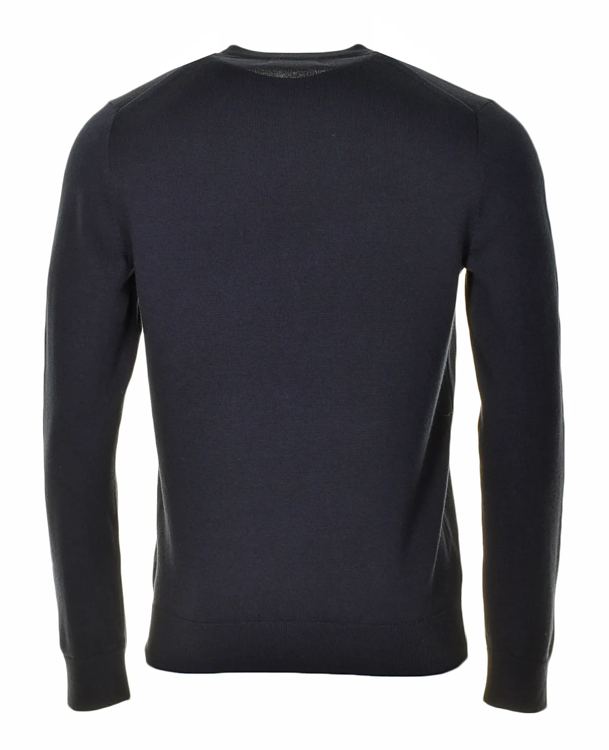 Classic Crew Neck Jumper Navy Caramel