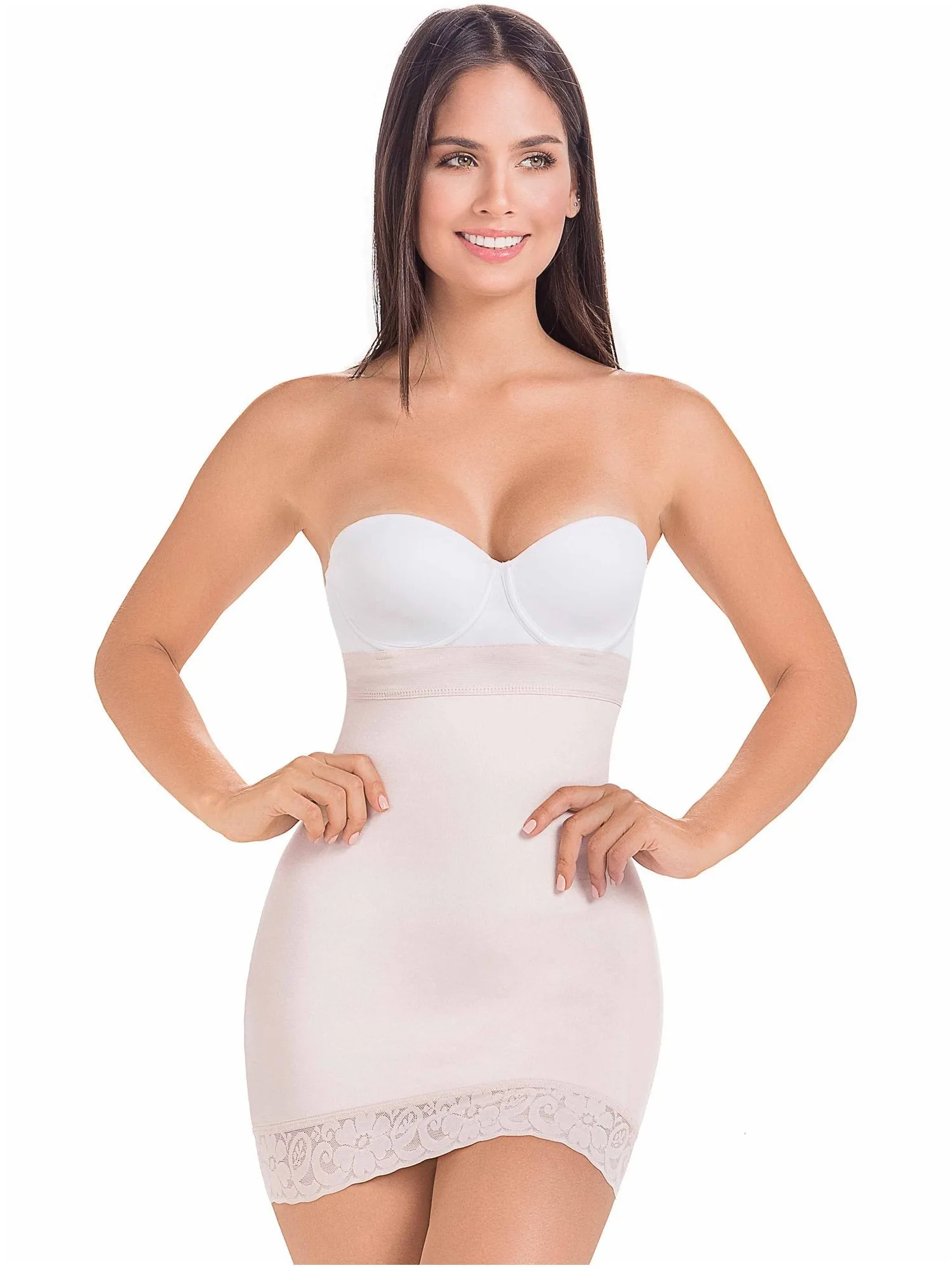 Colombian Shaping Girdle Backless Shapewear Slip Dress MariaE FU112