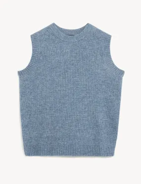 Crew Neck Knitted Vest