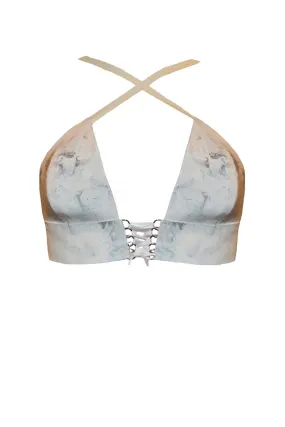 Cupido White Latex Triangle Bra