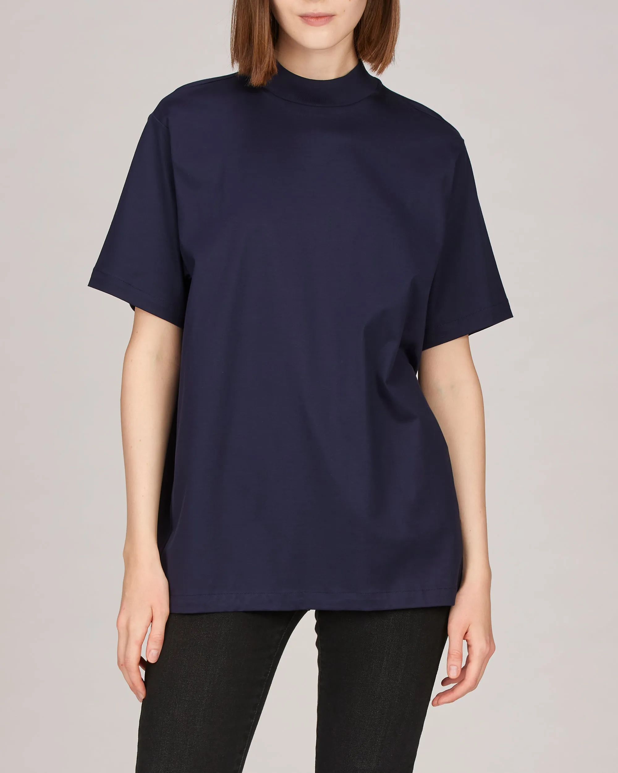 Devin Mock Neck Tunic T-Shirt