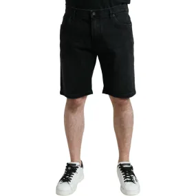 Dolce & Gabbana Chic Black Bermuda Denim Shorts