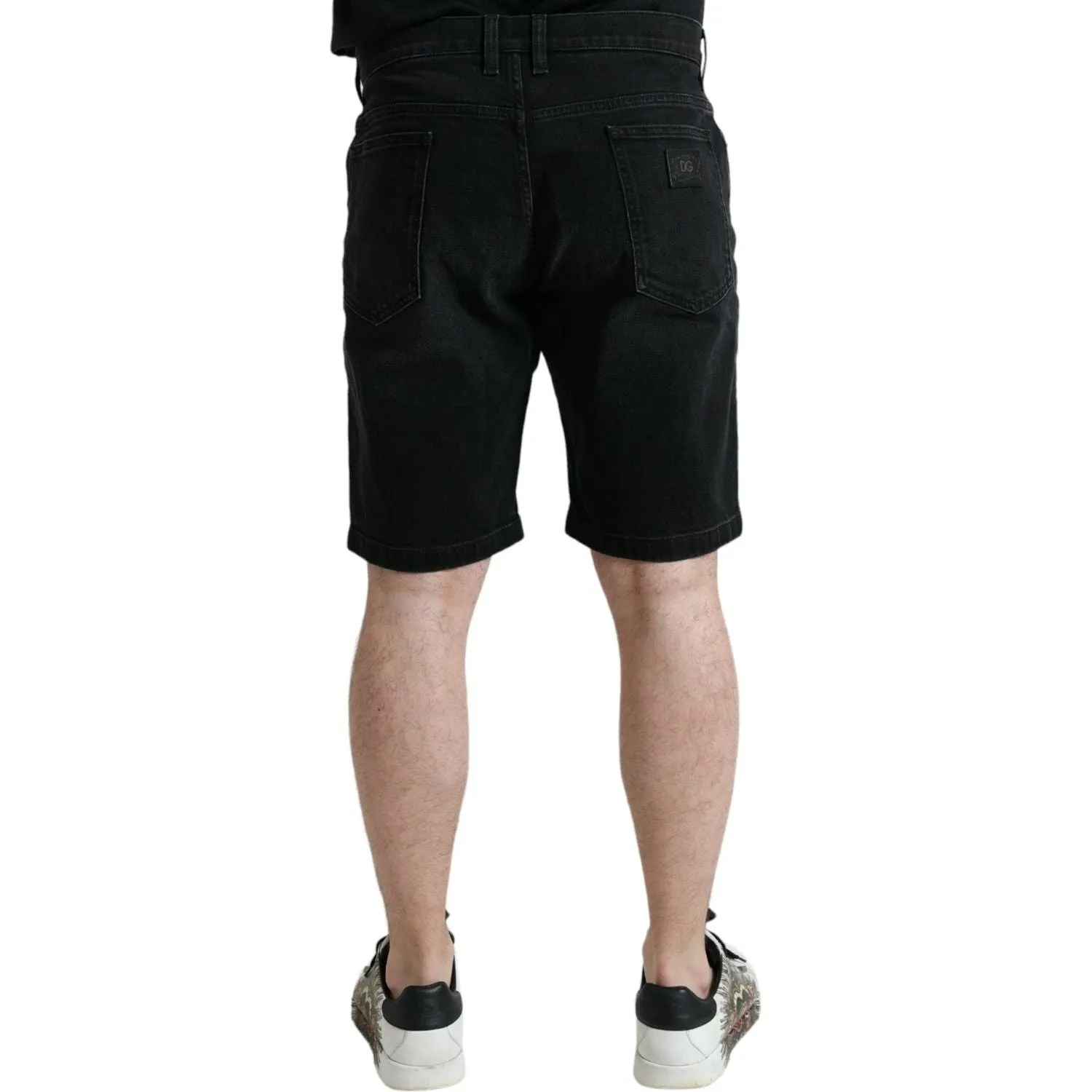 Dolce & Gabbana Chic Black Bermuda Denim Shorts