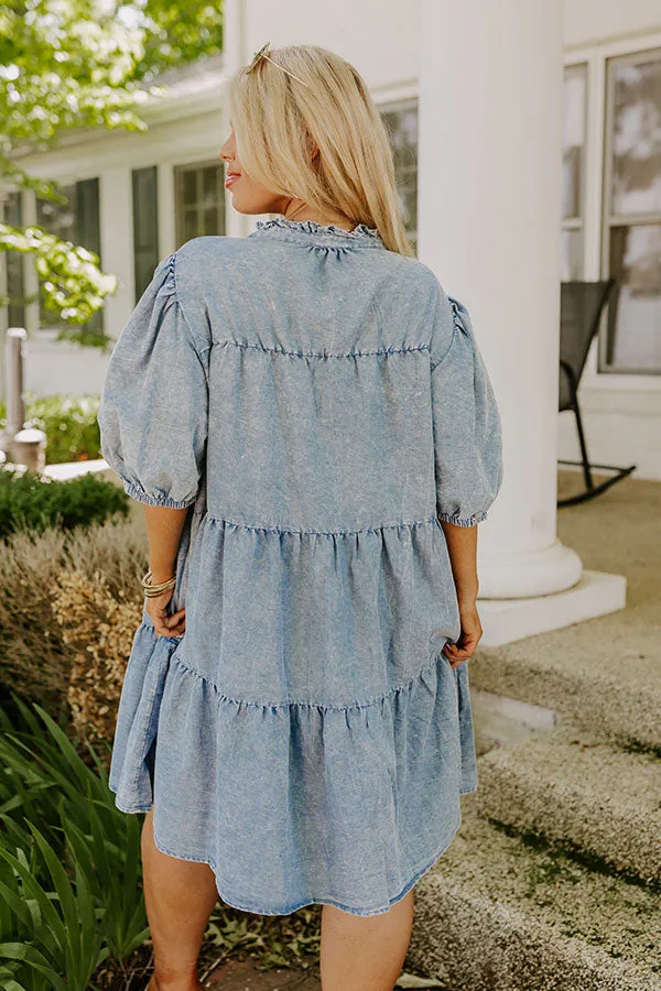 Downtown Daze Chambray Mini Dress Curves