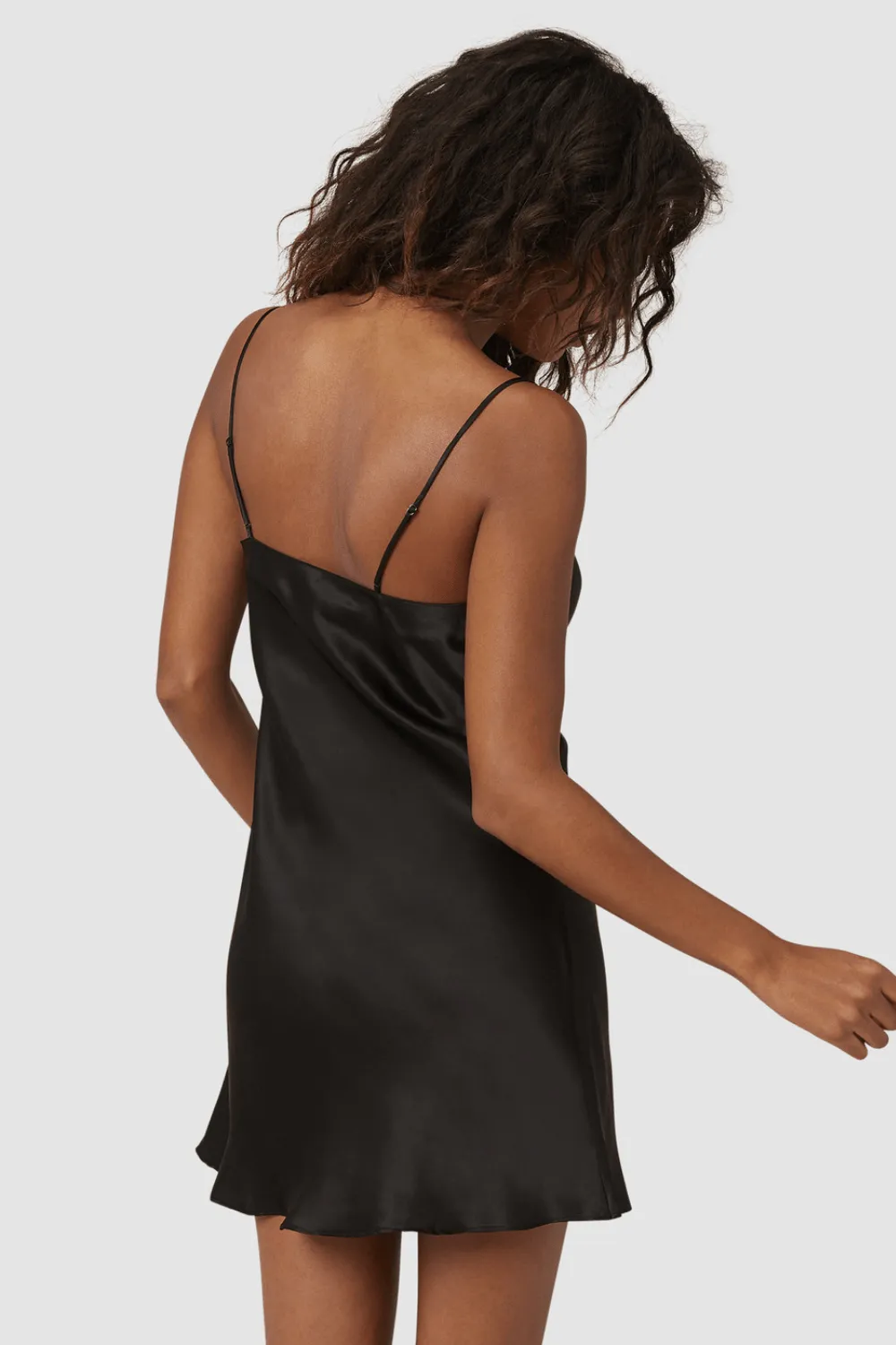 Dream Silk Nightdress Black