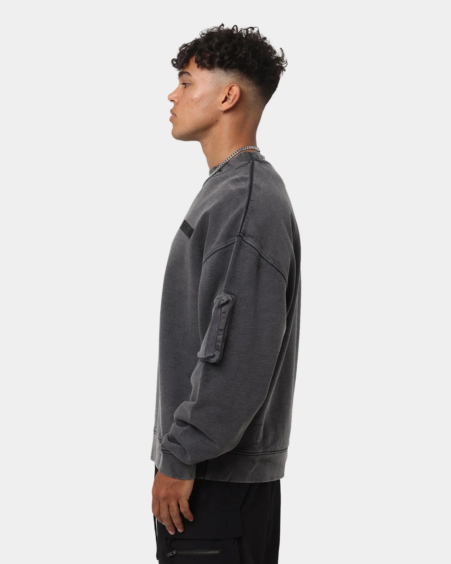 EN ES Reclaimed Utility Crewneck Vintage Charcoal