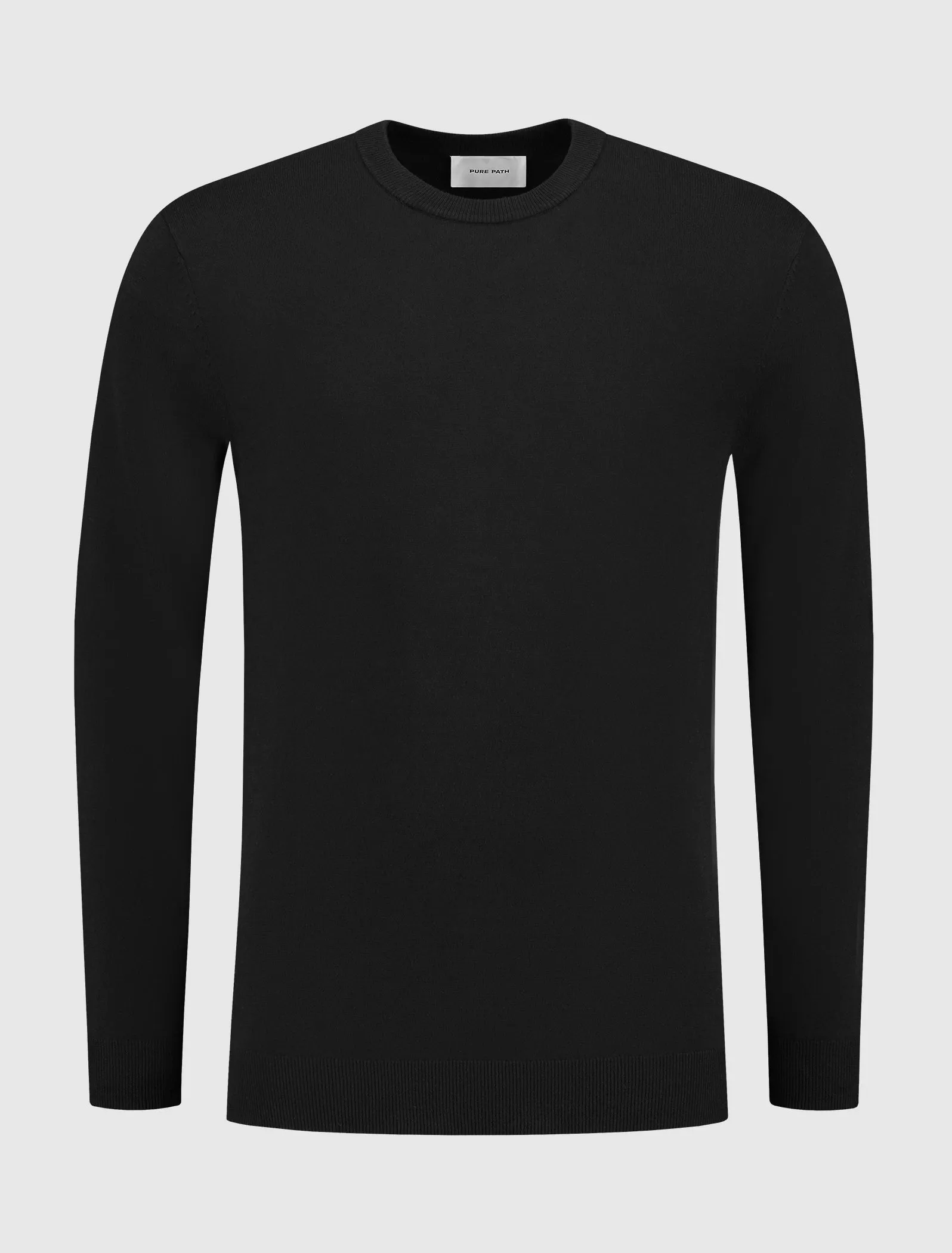 Essential Knitwear Crewneck Sweater | Black