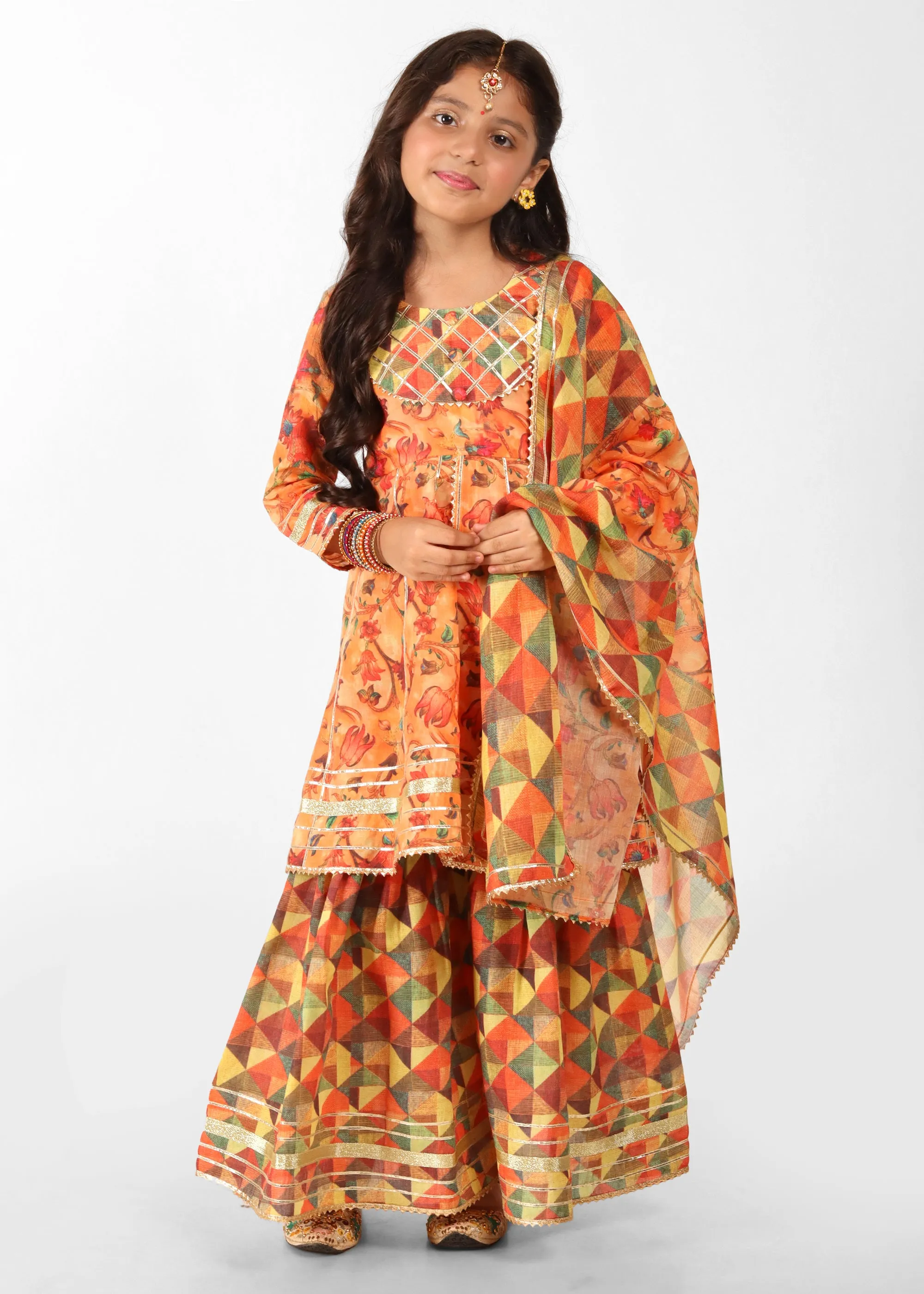 Festive Radiance Cotton Palazzo Set