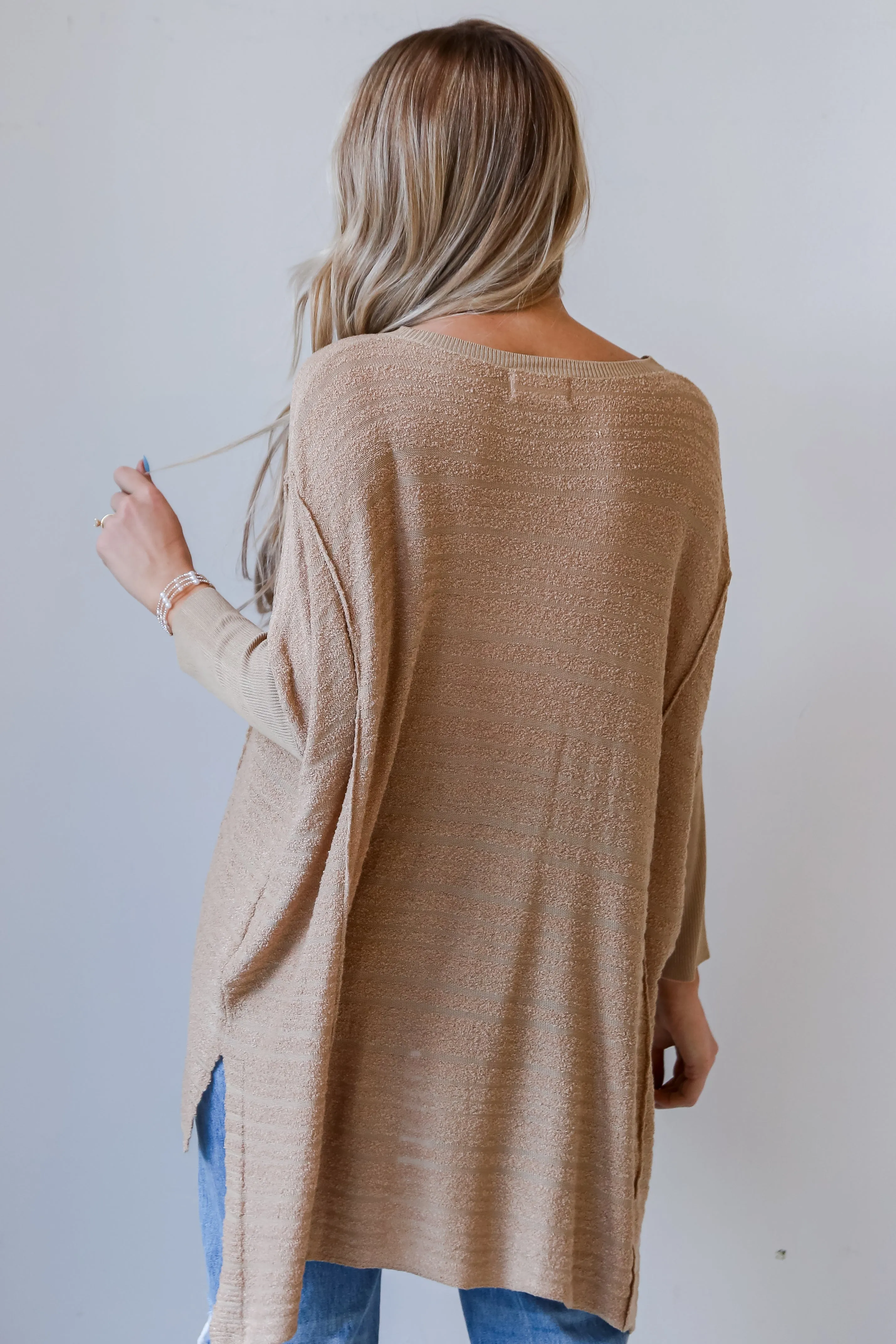 FINAL SALE - More Than Essential Taupe Oversized Knit Top