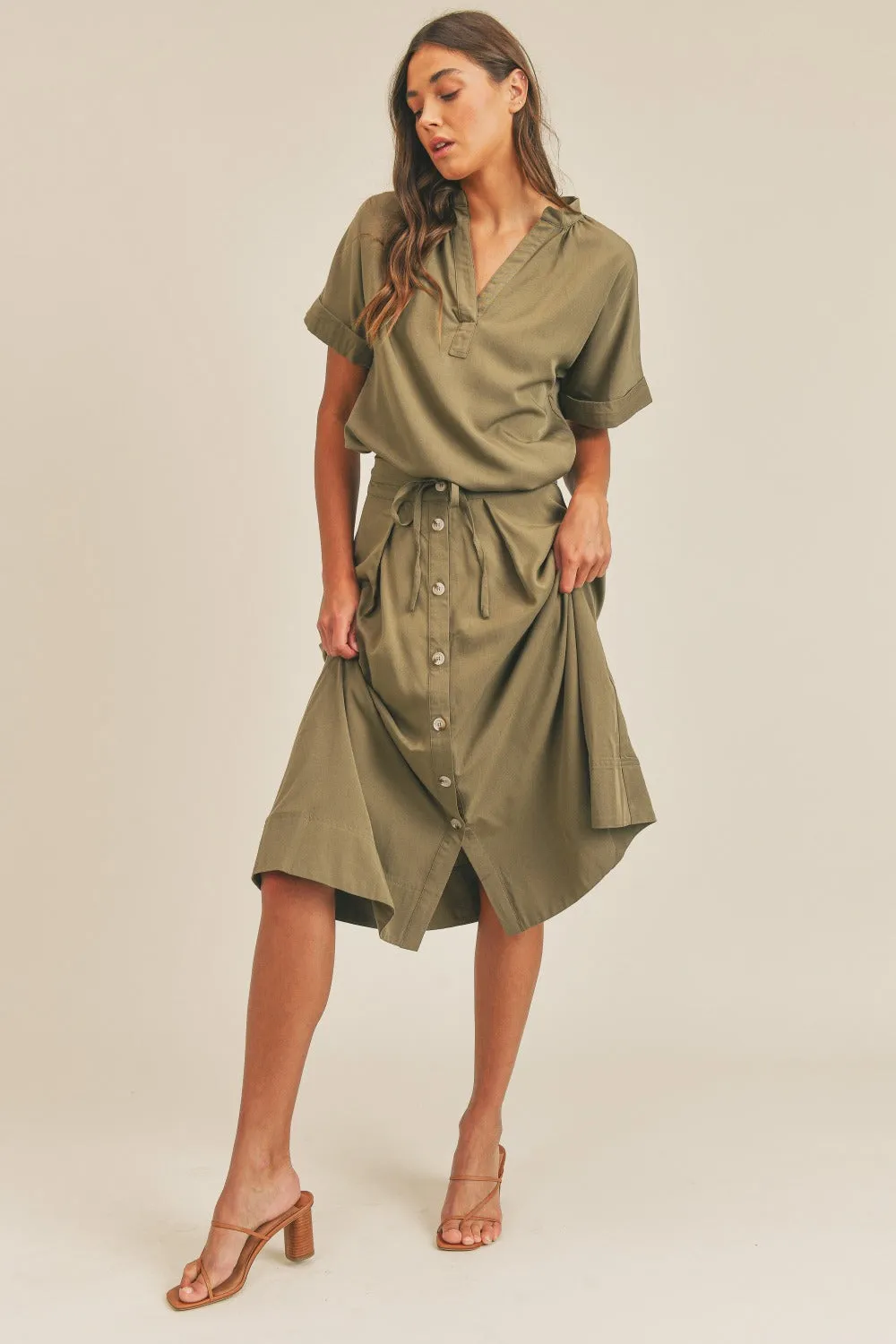 Finley Short Sleeve Top and Skirt Set