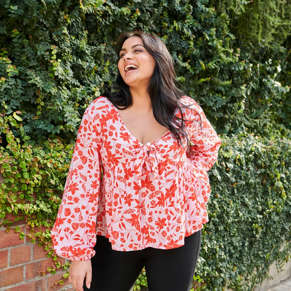 Focus Pink Floral Blouse