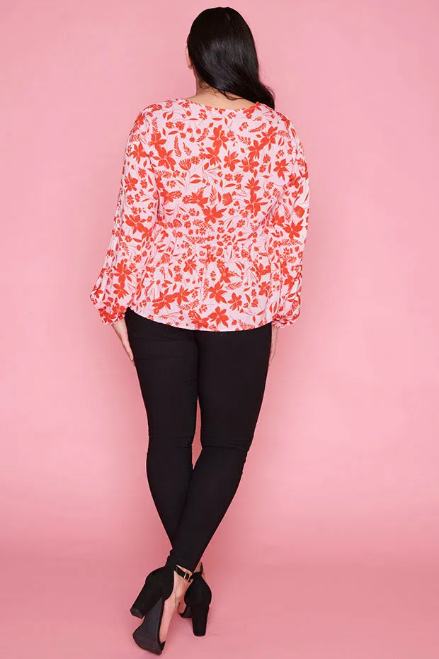 Focus Pink Floral Blouse