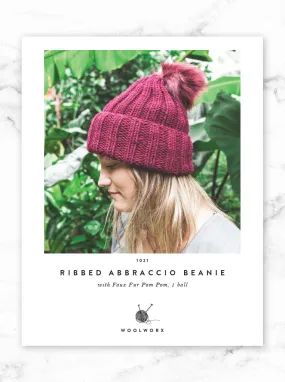 FREE Beanie knitting pattern download 1021 - Ribbed Abbraccio