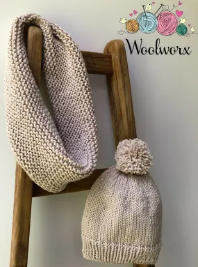 Free Knitting Pattern Download - Abbraccio Cowl and Beanie