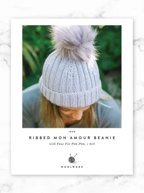 FREE Ribbed Beanie knitting pattern download 1020 - Mon Armour