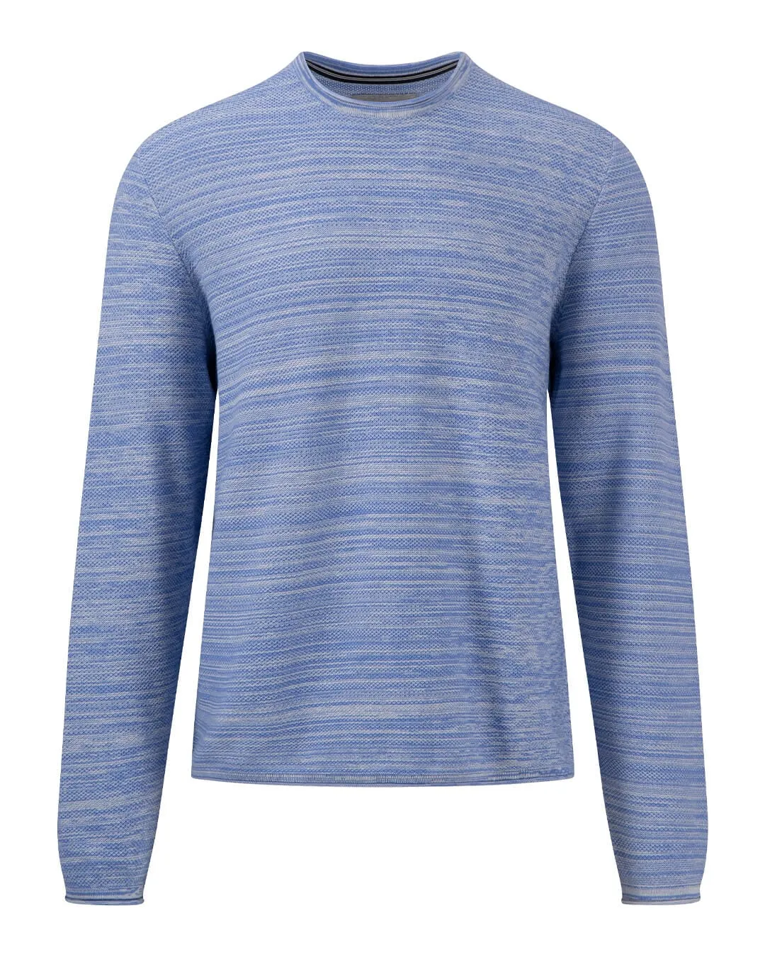 Fynch-Hatton Blue Striped Crew Neck Jumper