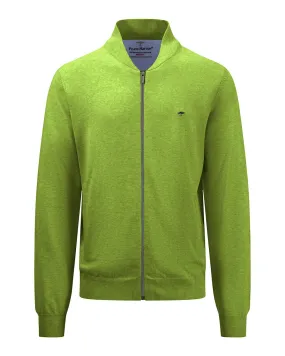 Fynch-Hatton Green Classic Zip Neck Jumper