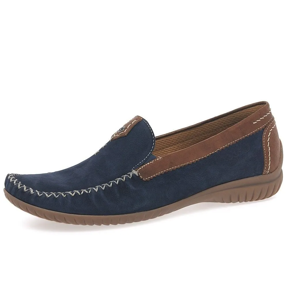 Gabor Slip On Shoe 46.090.46 Blue/Whiskey