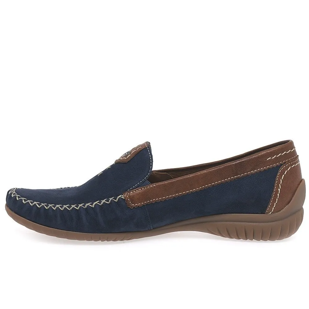 Gabor Slip On Shoe 46.090.46 Blue/Whiskey