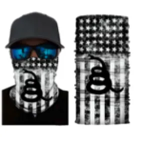 GRAY GADSDEN DON'T TREAD SEAMLESS BANDANA FACE COVER TUBE MULTIFUNCTION MASK WRAPS