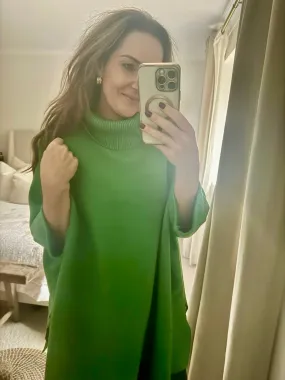 Green Roll Neck Jumper