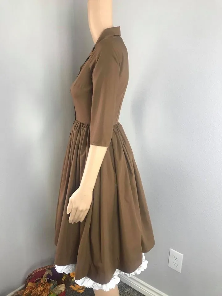 Hana Dress in Solid Camel Size S