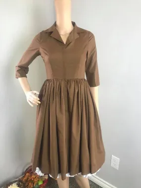 Hana Dress in Solid Camel Size S