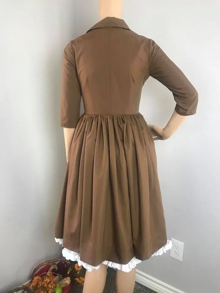 Hana Dress in Solid Camel Size S