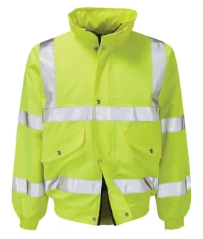 Hi Vis Yellow Bomber Jacket - VALIANT