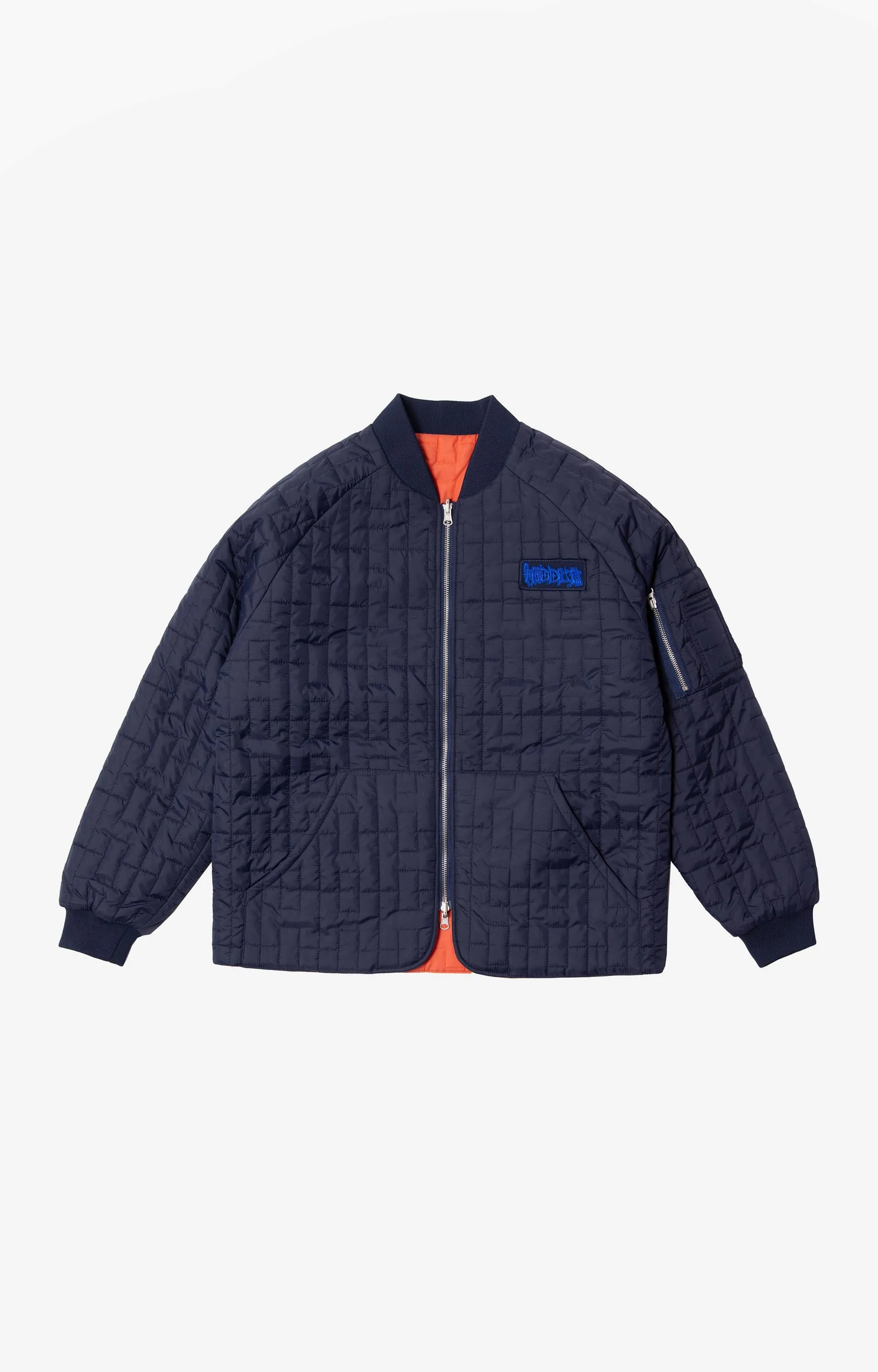 Hoddle Reversible Bomber Jacket Outerwear, Navy/Orange