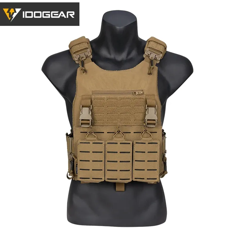 IDOGEAR Quick Release Plate Carrier with 5.56 Magazine Pouch