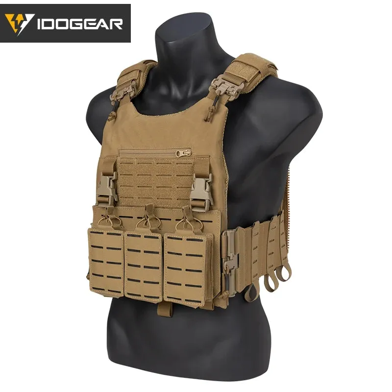 IDOGEAR Quick Release Plate Carrier with 5.56 Magazine Pouch