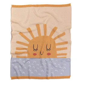 Indus Design Sunshine Baby Blanket Sky/Natural