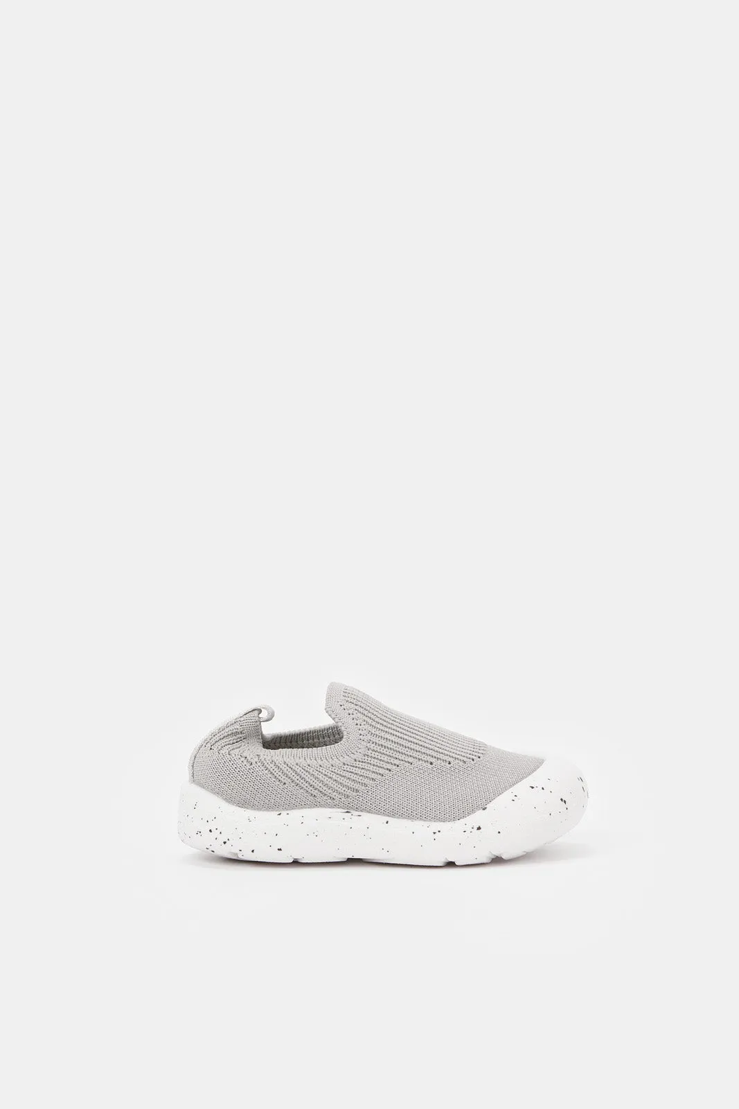 Infant Boys Grey Slip-On Trainer