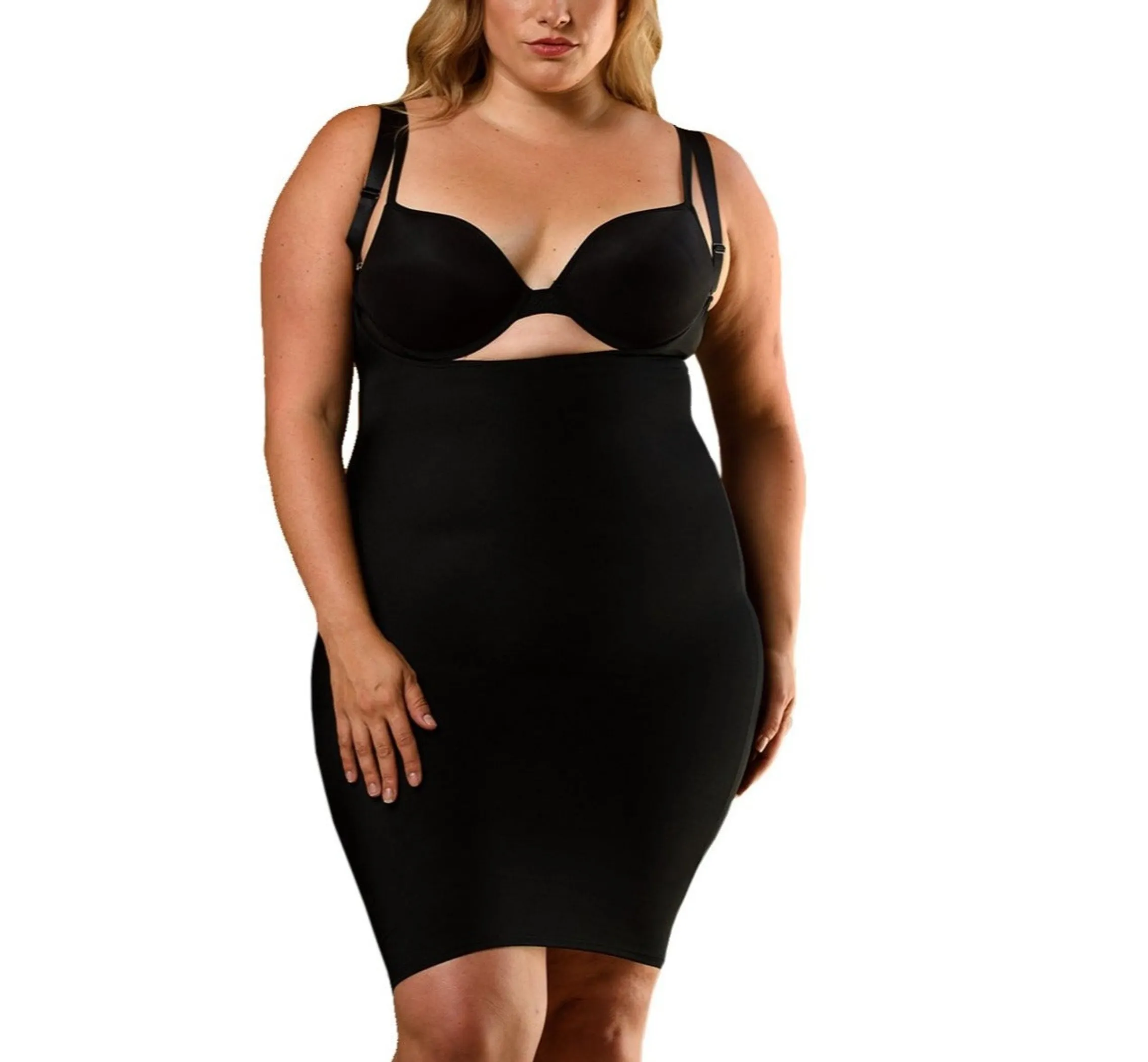 InstantFigure Underbust Curvy Tank Dress w/ Adjustable Bra Straps