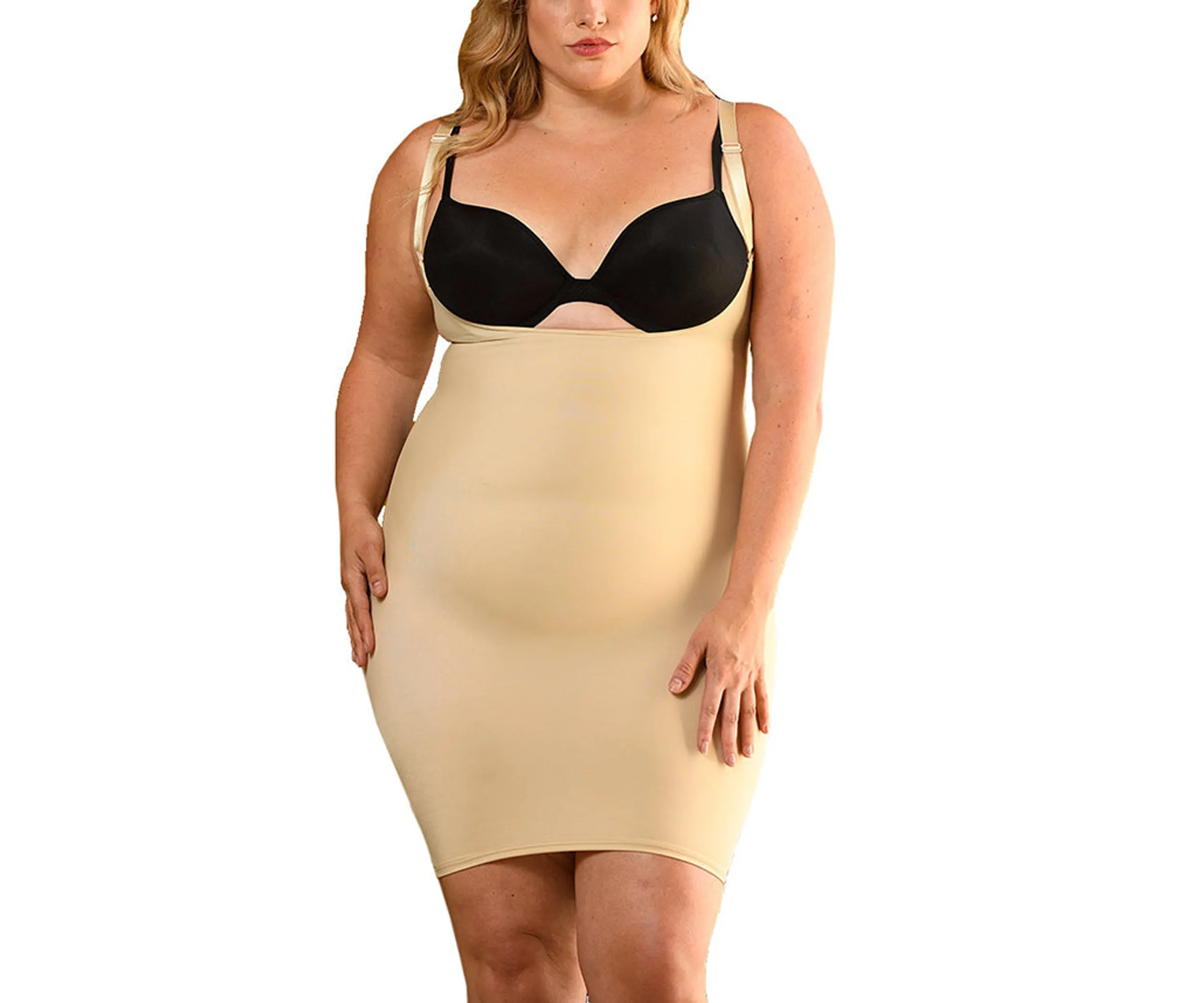 InstantFigure Underbust Curvy Tank Dress w/ Adjustable Bra Straps