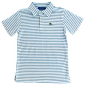 J. Bailey by Bailey Boys Henry Short Sleeve Stripe Polo Blue & White