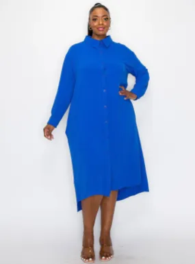 Janette SD1401 Plus Size Button Tunic Dress