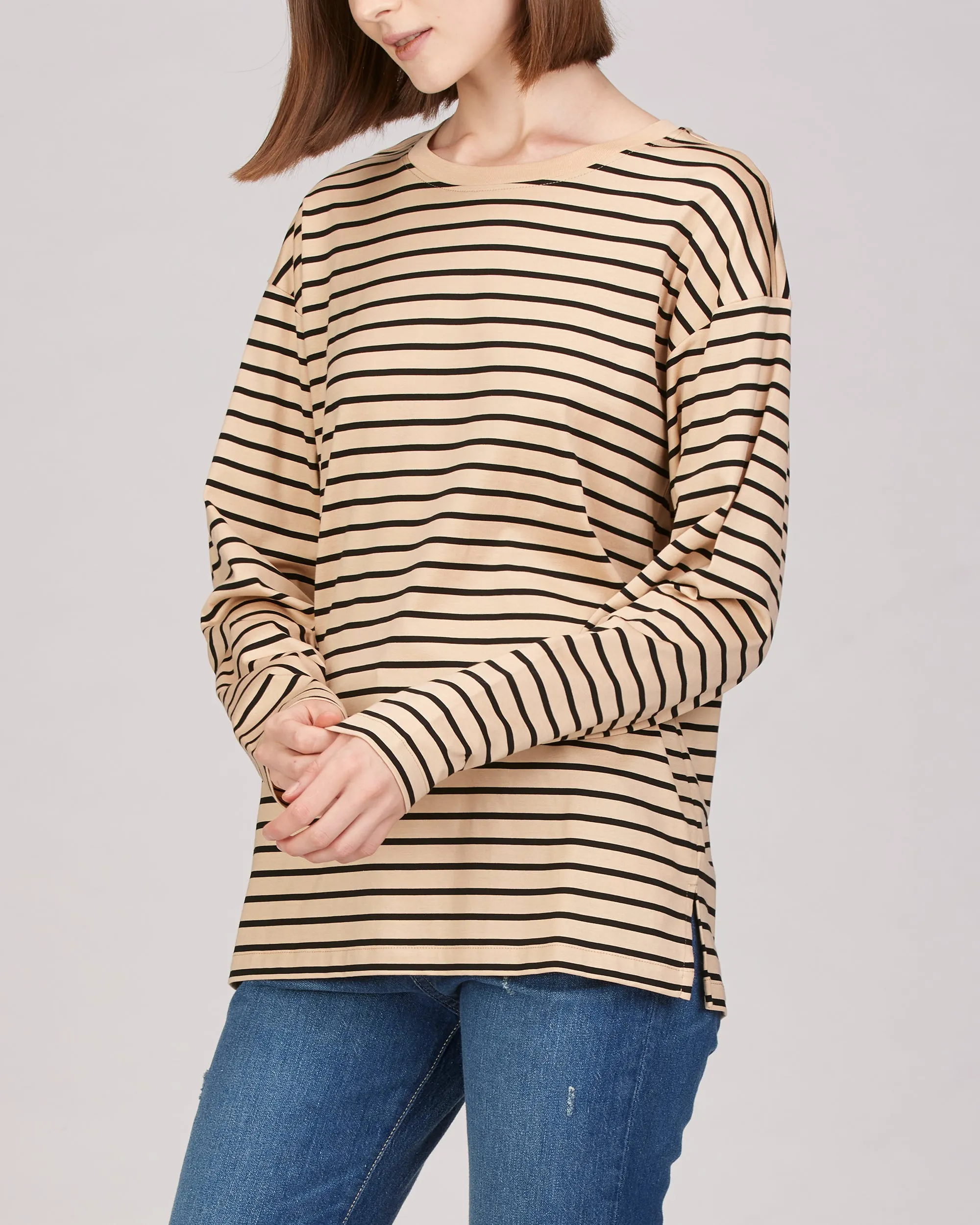 Jax Long Sleeve Striped Tunic Top