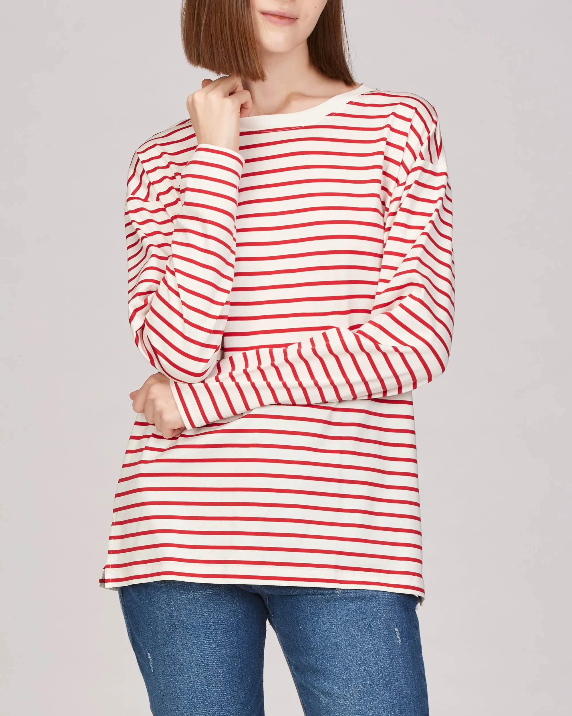 Jax Long Sleeve Striped Tunic Top