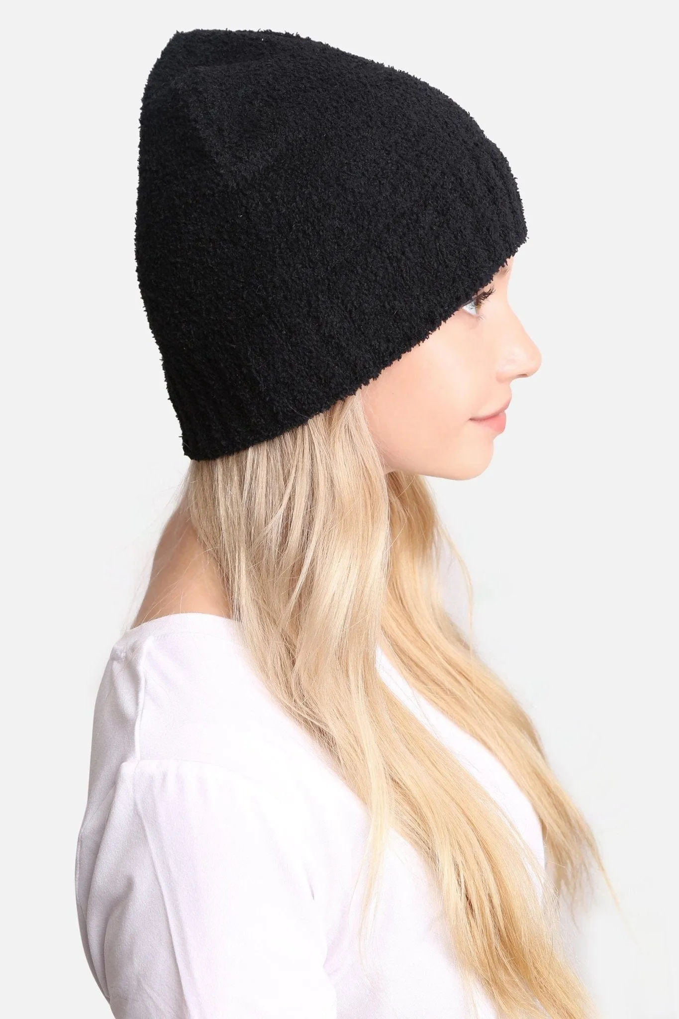 JH271 Solid Beanie With Ribbed Trim