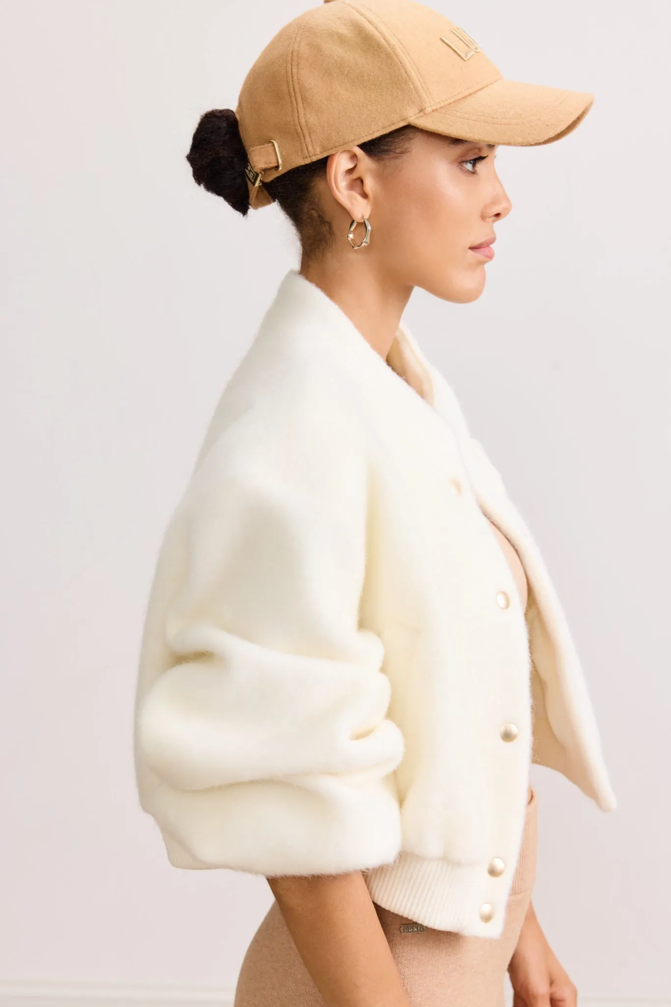 JOLIE vegan mohair jacket - Marshmellow